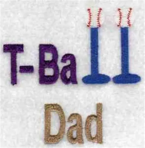 Special Offer T-Ball Dad Embroidery Design