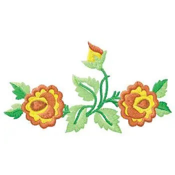 No Minimum Order Roses Embroidery Design