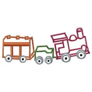 Genuine Toy Train Embroidery Design
