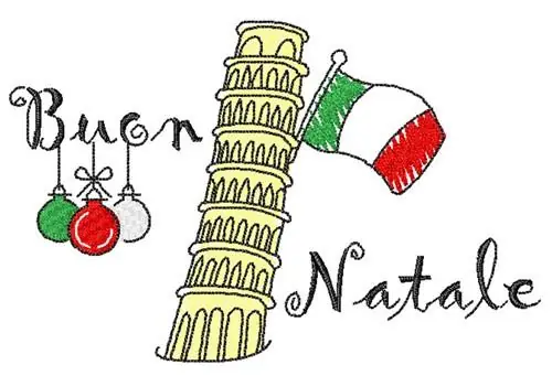 Buon Natale Embroidery Design Exclusive