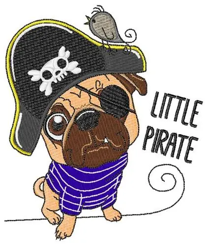 Today Only Little Pirate Embroidery Design