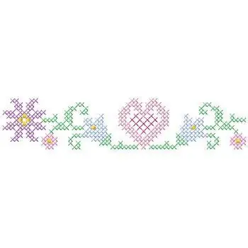 Cross Stitch Floral Embroidery Design Original