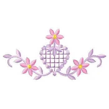 Hearts And Flowers Embroidery Design Best Seller