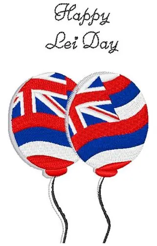 Happy Lei Day Embroidery Design Latest