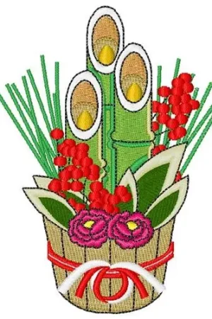 Asian Flowers Embroidery Design Luxury