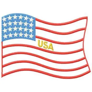 Genuine American Flag Embroidery Design