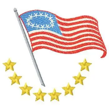 American Flag Embroidery Design Low Price