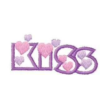 Mega Sale Kiss Hearts Embroidery Design