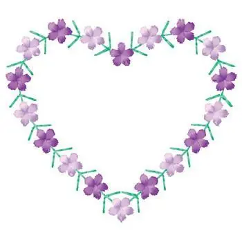 Genuine Floral Heart Embroidery Design