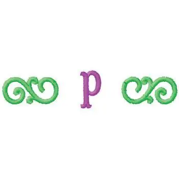 Monogram P Embroidery Design Order Now