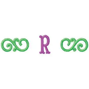 Bulk Order Monogram R Embroidery Design