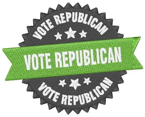 Vote Republican Embroidery Design Affordable