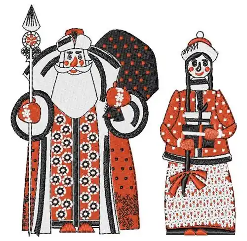 Luxury Russian Christmas Embroidery Design