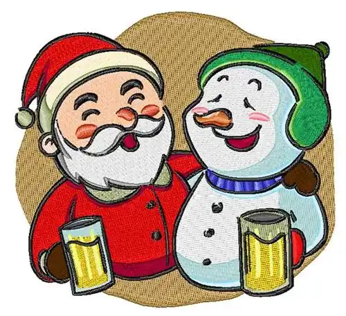 Santa & Snowman Embroidery Design Discount