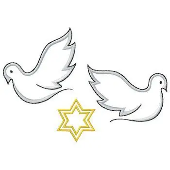 New Arrival Doves Embroidery Design