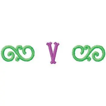 Flash Sale Monogram V Embroidery Design