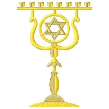 Fan Favorite Menorah Embroidery Design