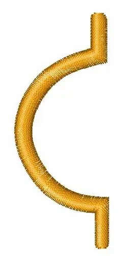 Crafty Font C Embroidery Design Crafted