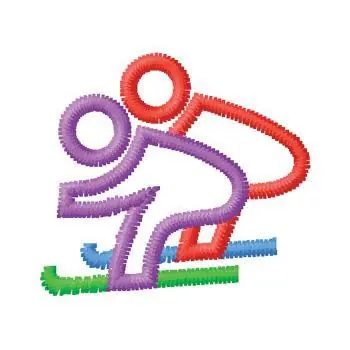 Two Skiers Embroidery Design Factory Price