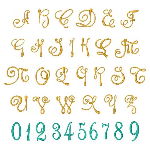 Classy Curls Font by Embroidery Patterns on EmbroideryDesigns.com Genuine