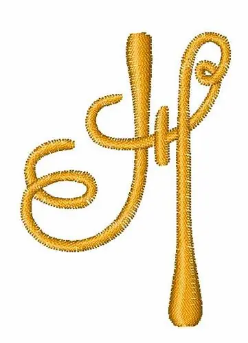 Shop Now Classy Curls Font H Embroidery Design