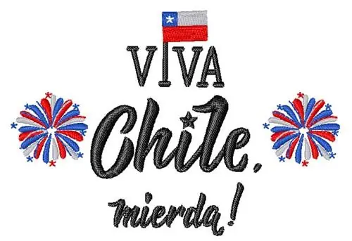 Viva Chile, Mierda! Embroidery Design Secure Checkout