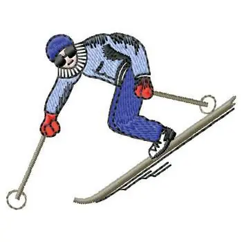 Trusted Brand Downhill Skier Embroidery Design