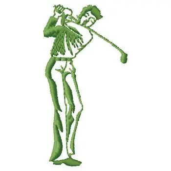 Warranty Included Golfer Embroidery Design