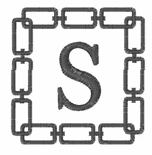 Chain Link Font S Embroidery Design Direct From Factory