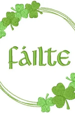 Failte & Shamrocks Embroidery Design Secure Checkout