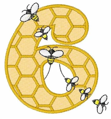 Cheap Honeycomb Font 6 Embroidery Design