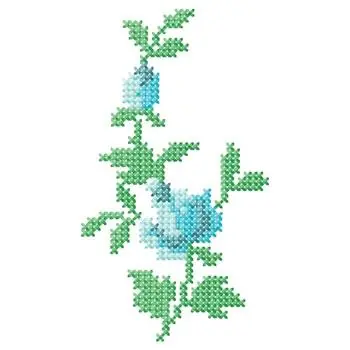 Rose And Bud Embroidery Design Shop Now