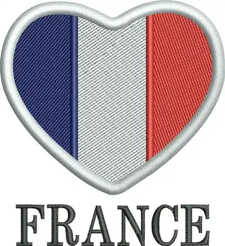 Place Order France Flag Embroidery Design
