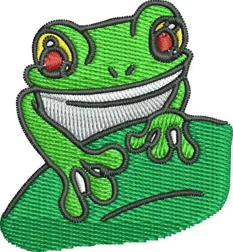 Save The Frogs Embroidery Design Certified