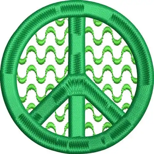 Buy Online World Peace Embroidery Design