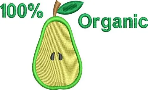 Pear Fruit 100 Organic Embroidery Design Free Shipping