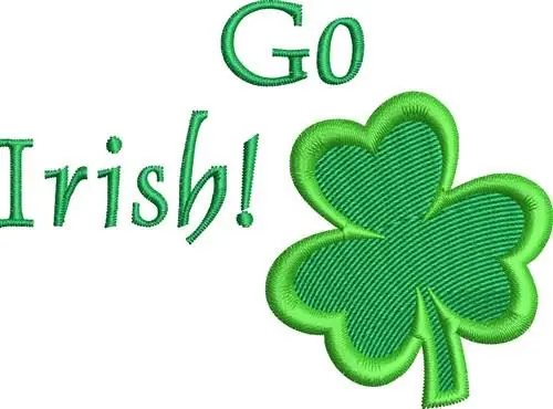 Best Seller Go Irish Shamrock! Embroidery Design