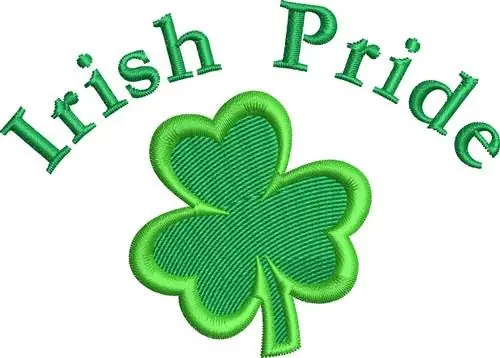 Fresh Stock Irish Pride Shamrock Embroidery Design