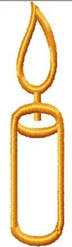 High Quality Simple Candle Embroidery Design