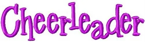 Cheerleader Embroidery Design Worldwide Shipping