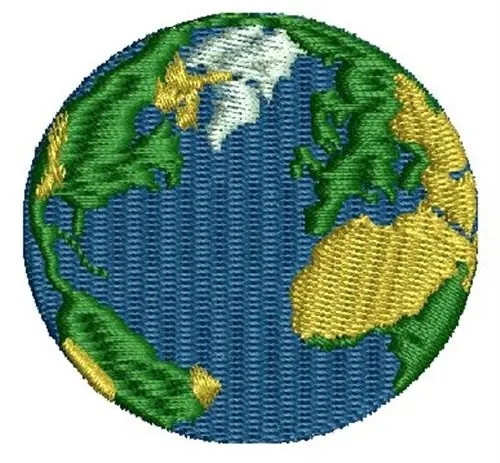 Viral Globe Embroidery Design