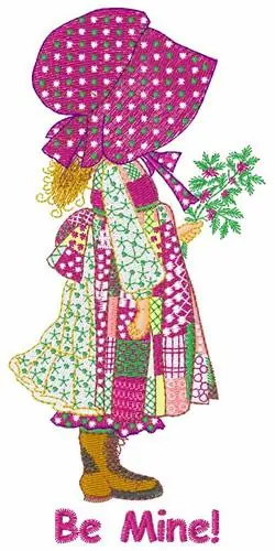 Girl With Flower Embroidery Design Exclusive Offer