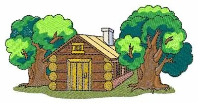 Latest Cozy Wood Cabin Embroidery Design
