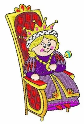 Young Queen Embroidery Design Authentic