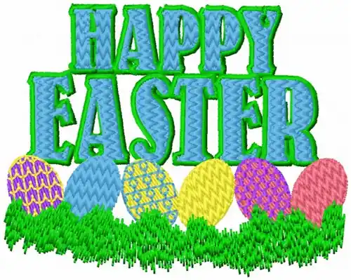 Shop Now Happy Easter Embroidery Design