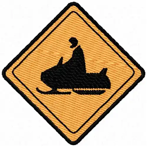 Buy Today Snowmobile Crossing Embroidery Design