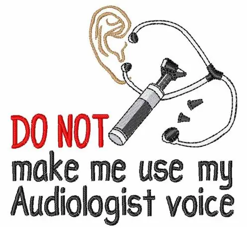Audiologist Voice Embroidery Design Premium