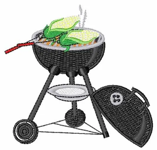 Markdown Corn Roast Embroidery Design