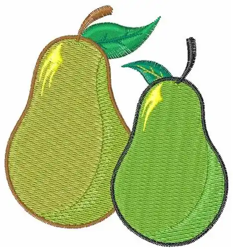 Next Day Delivery Pears Embroidery Design