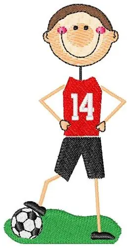Top Pick Soccer Player Embroidery Design